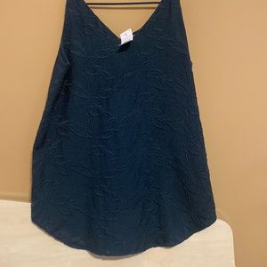 NEW Loft Emerald Green Floral Embroidered Cami Top XS NWT